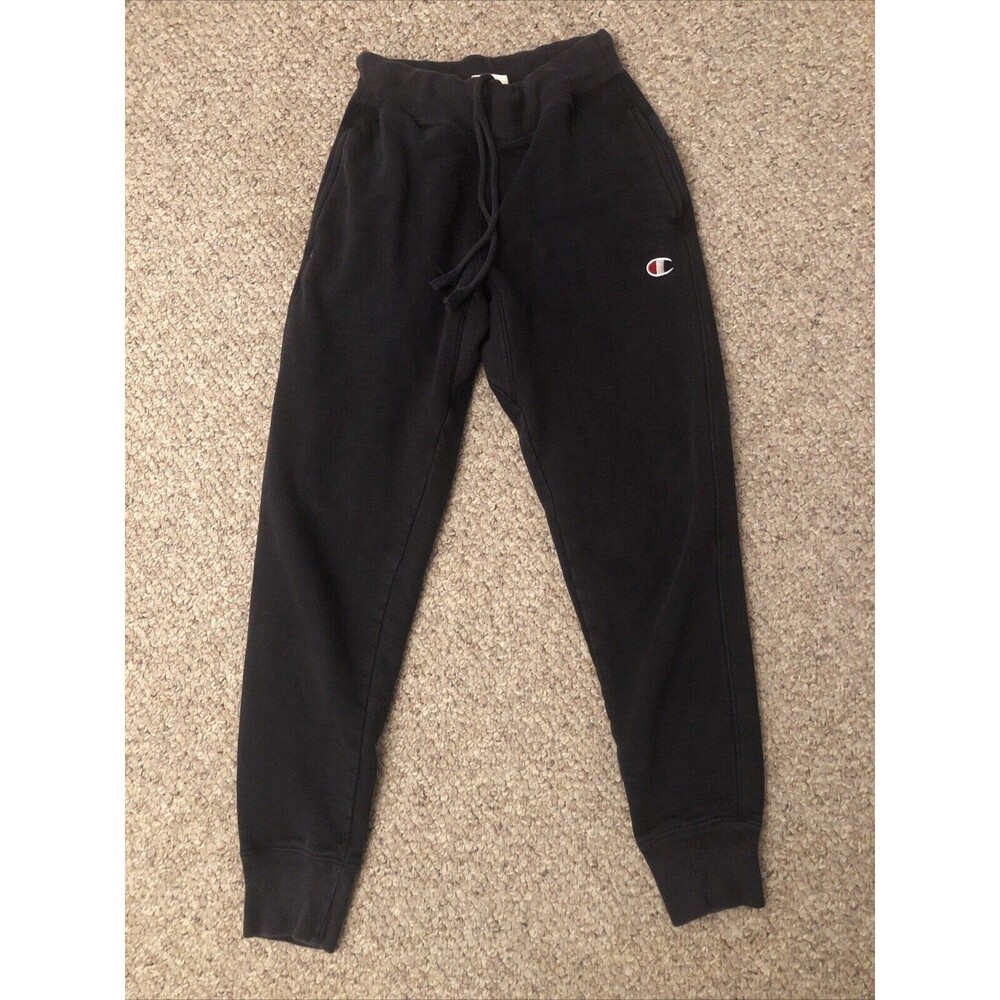 Champion Jogger Men's XS Black Embroidered Classic Outdoor Running Warm Up